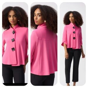 SOLD  Joseph Ribkoff Bubble Gum Trapeze Style Jacket
